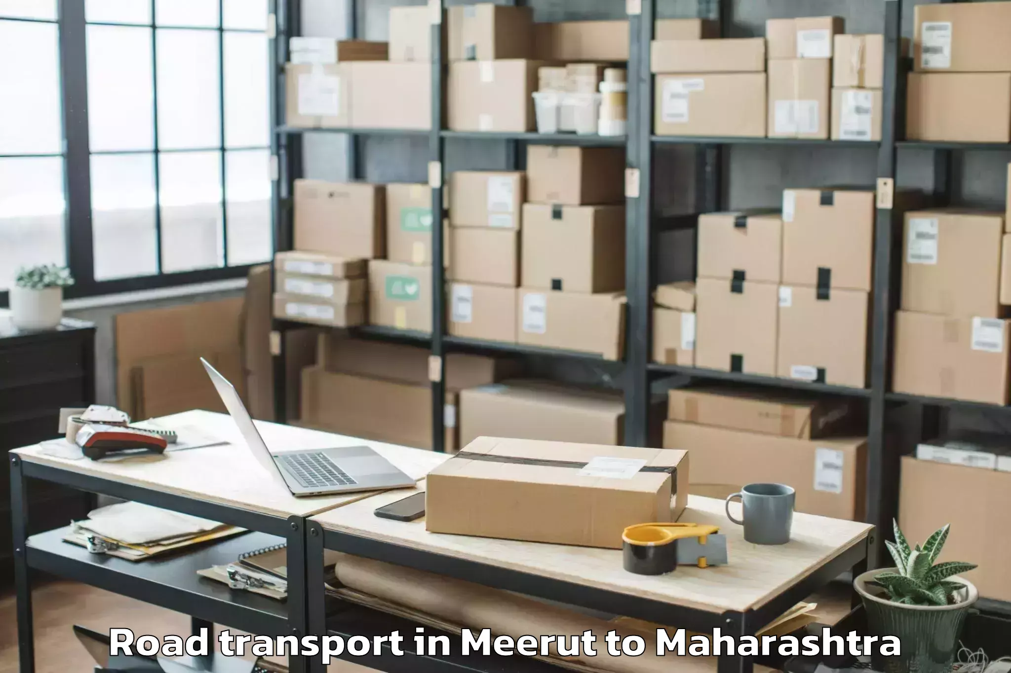 Book Your Meerut to Mhasla Road Transport Today